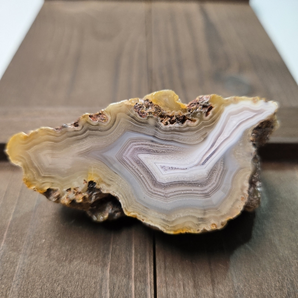 Coyamito White Lace Crystal Agate Laguna Mexico